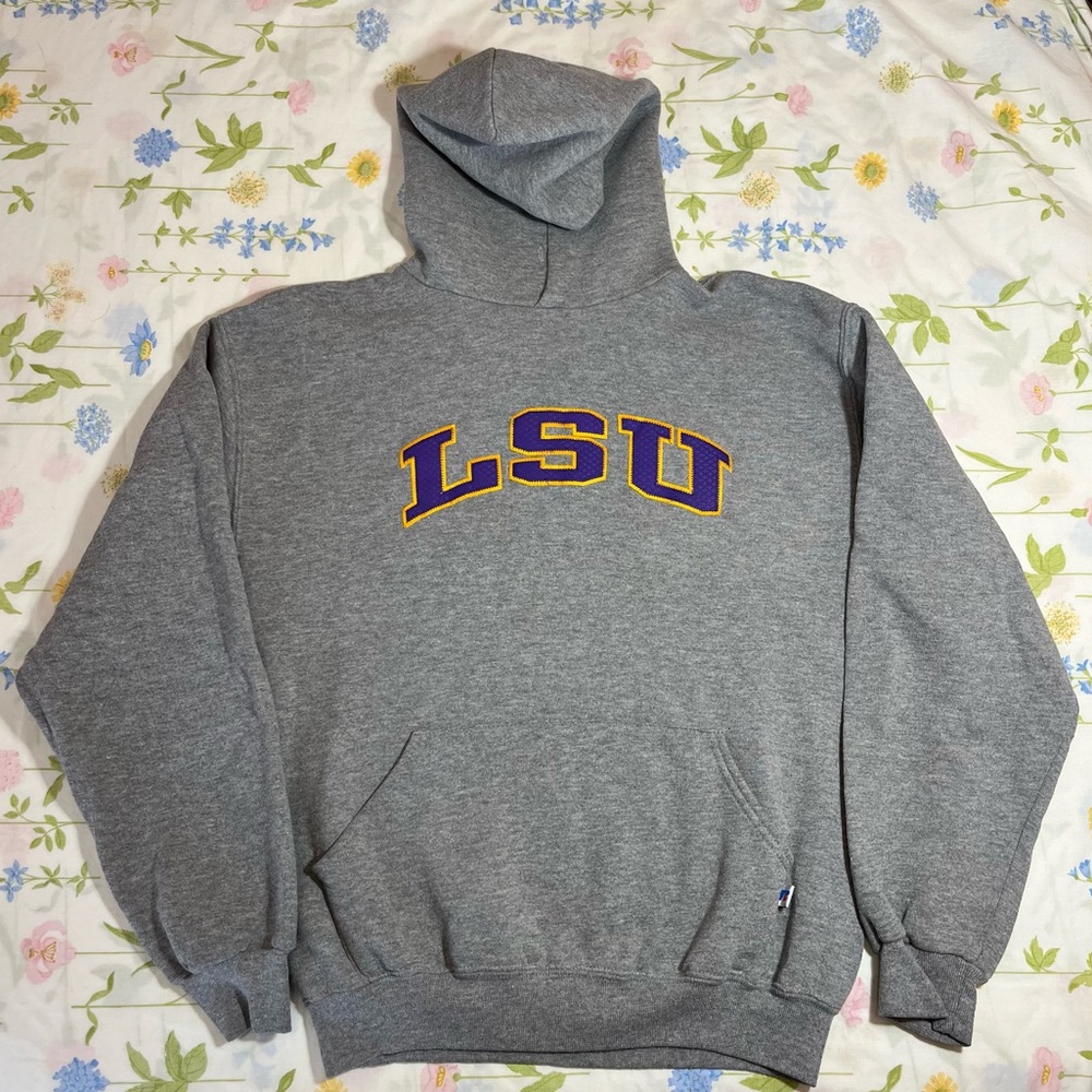 LSU Embroidered sweatshirt- gray